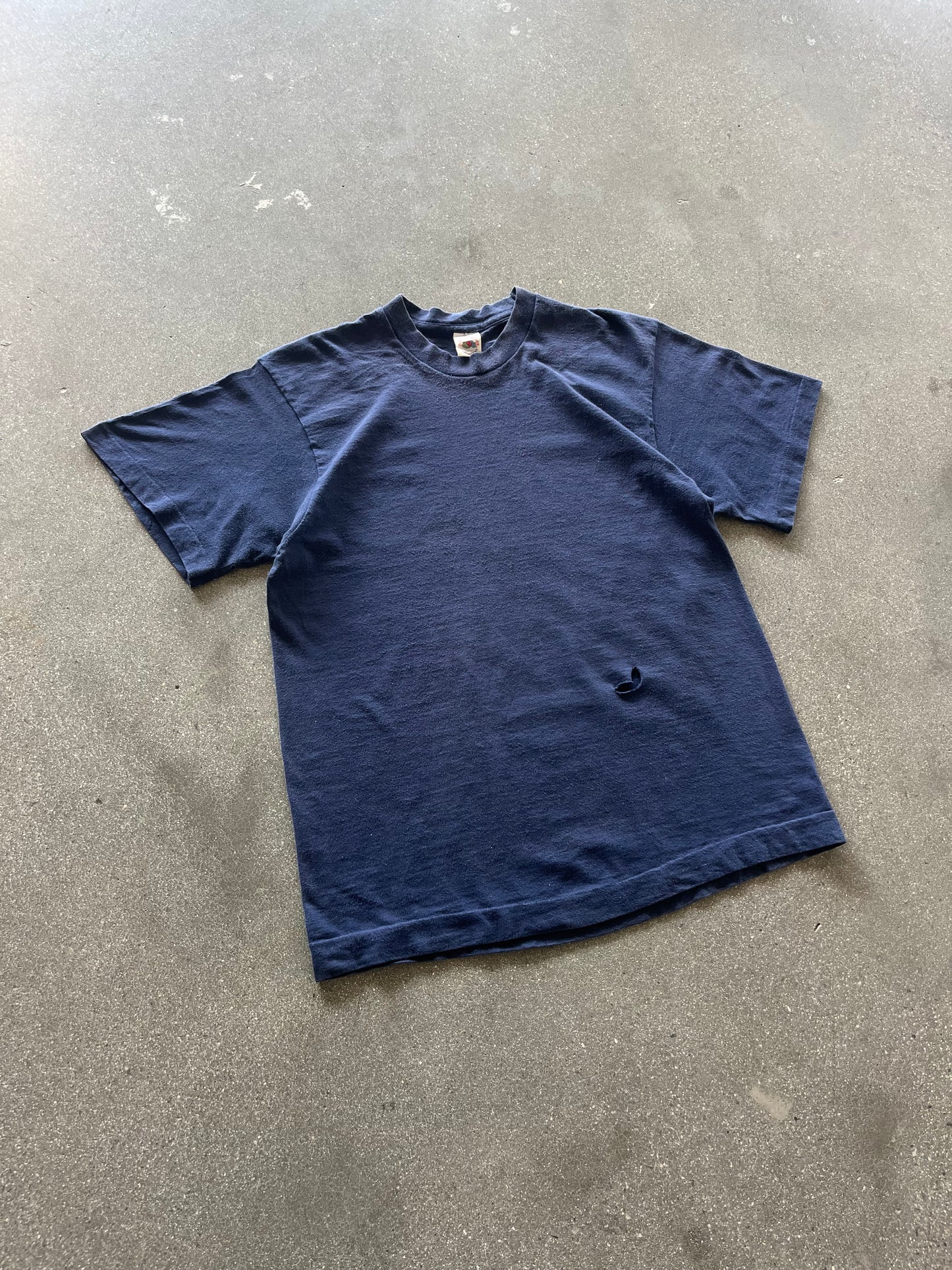80’S FADED NAVY BLANK TEE - M/L