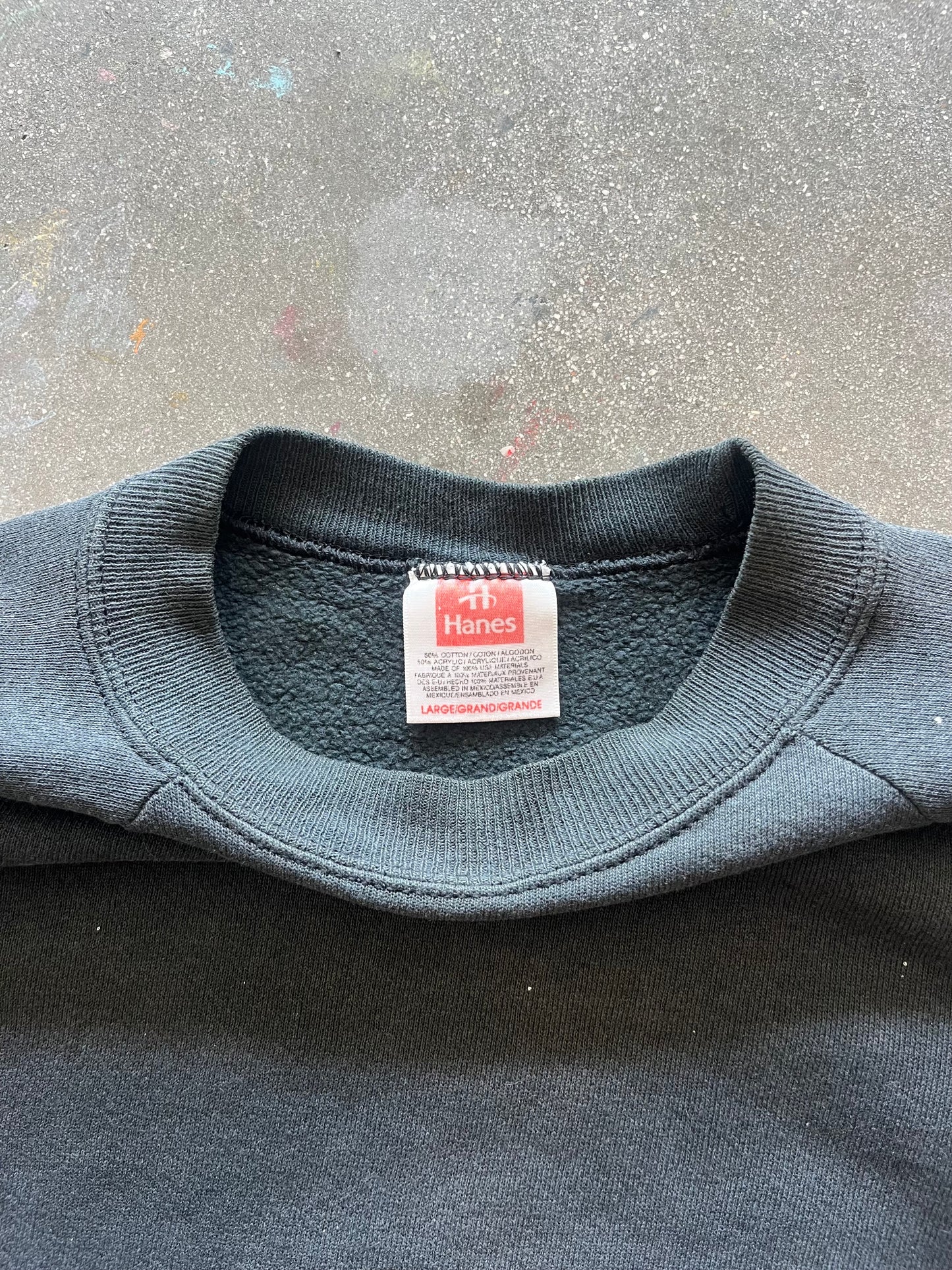 90’S PAINT SPLATTERED BLANK RAGLAN CREWNECK - BOXY M/L