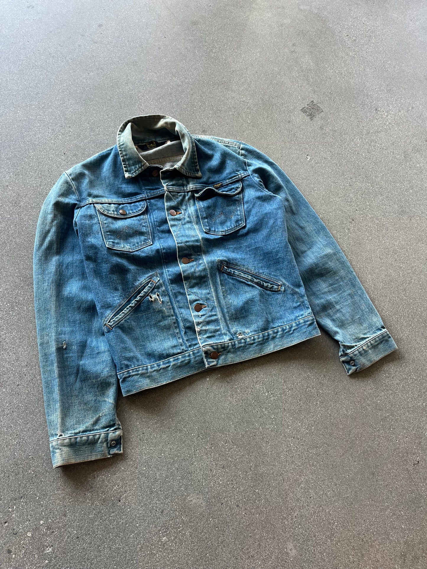 80’S FADED WRANGLER DENIM JACKET - M