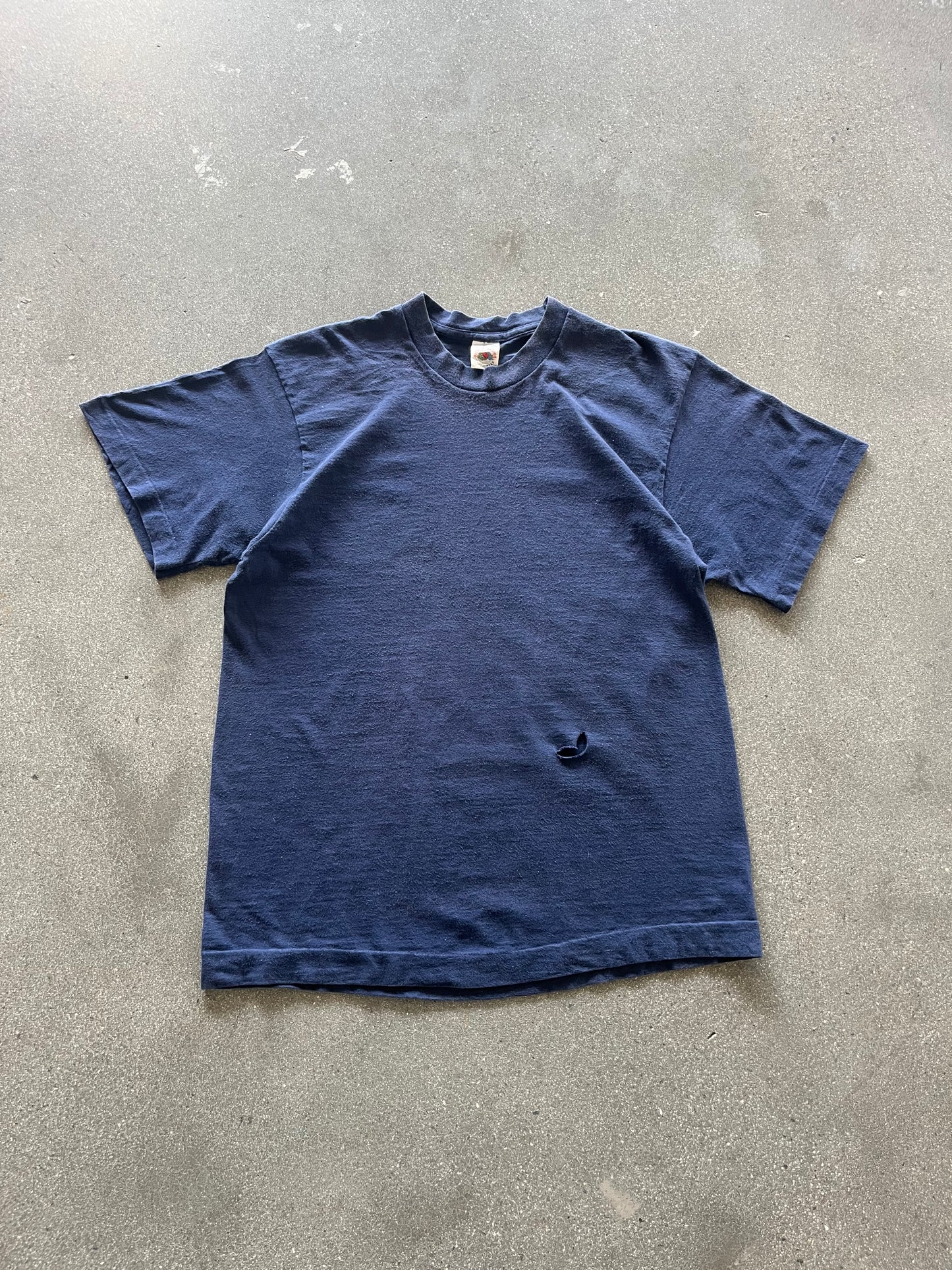 80’S FADED NAVY BLANK TEE - M/L