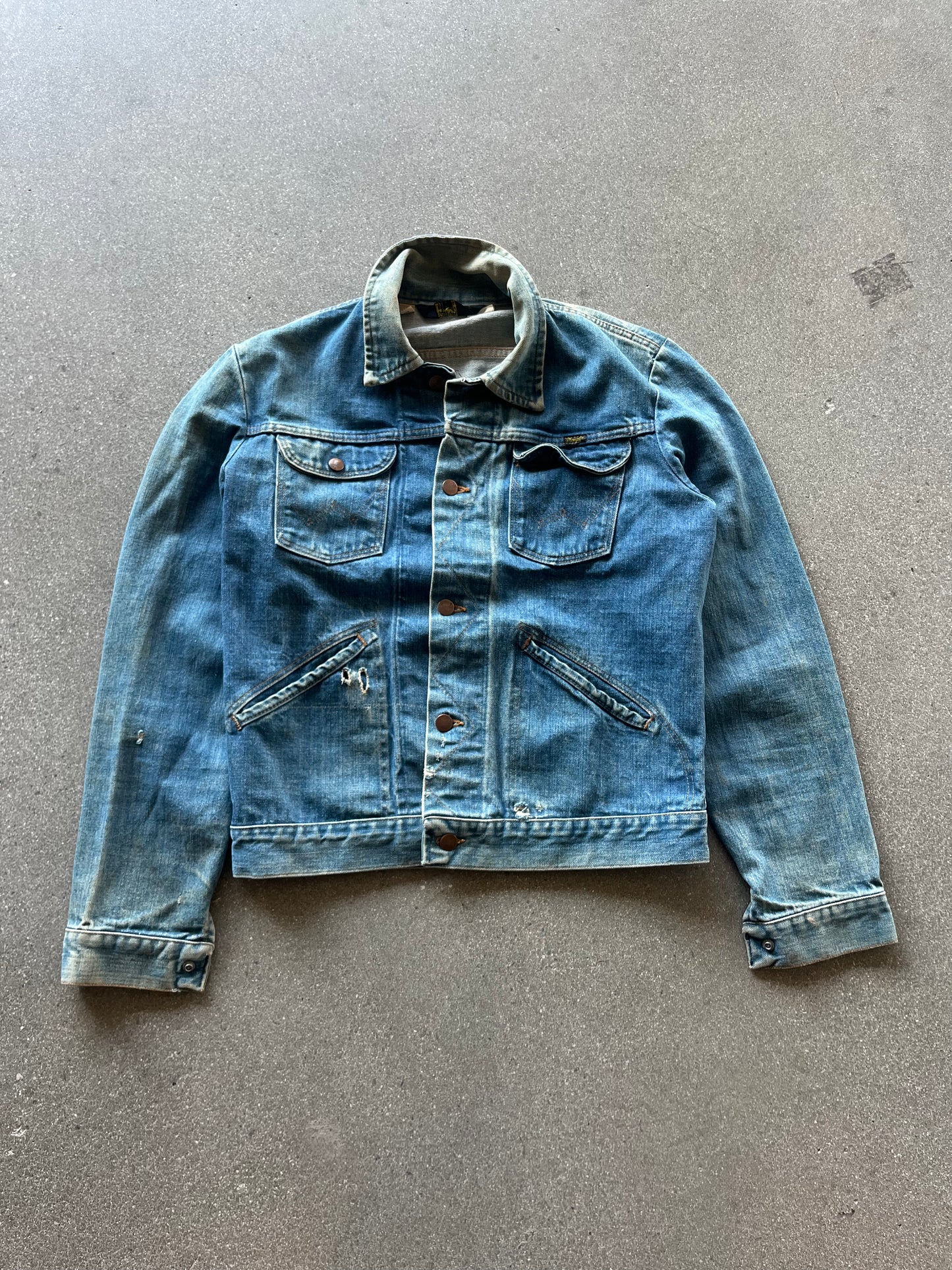 80’S FADED WRANGLER DENIM JACKET - M