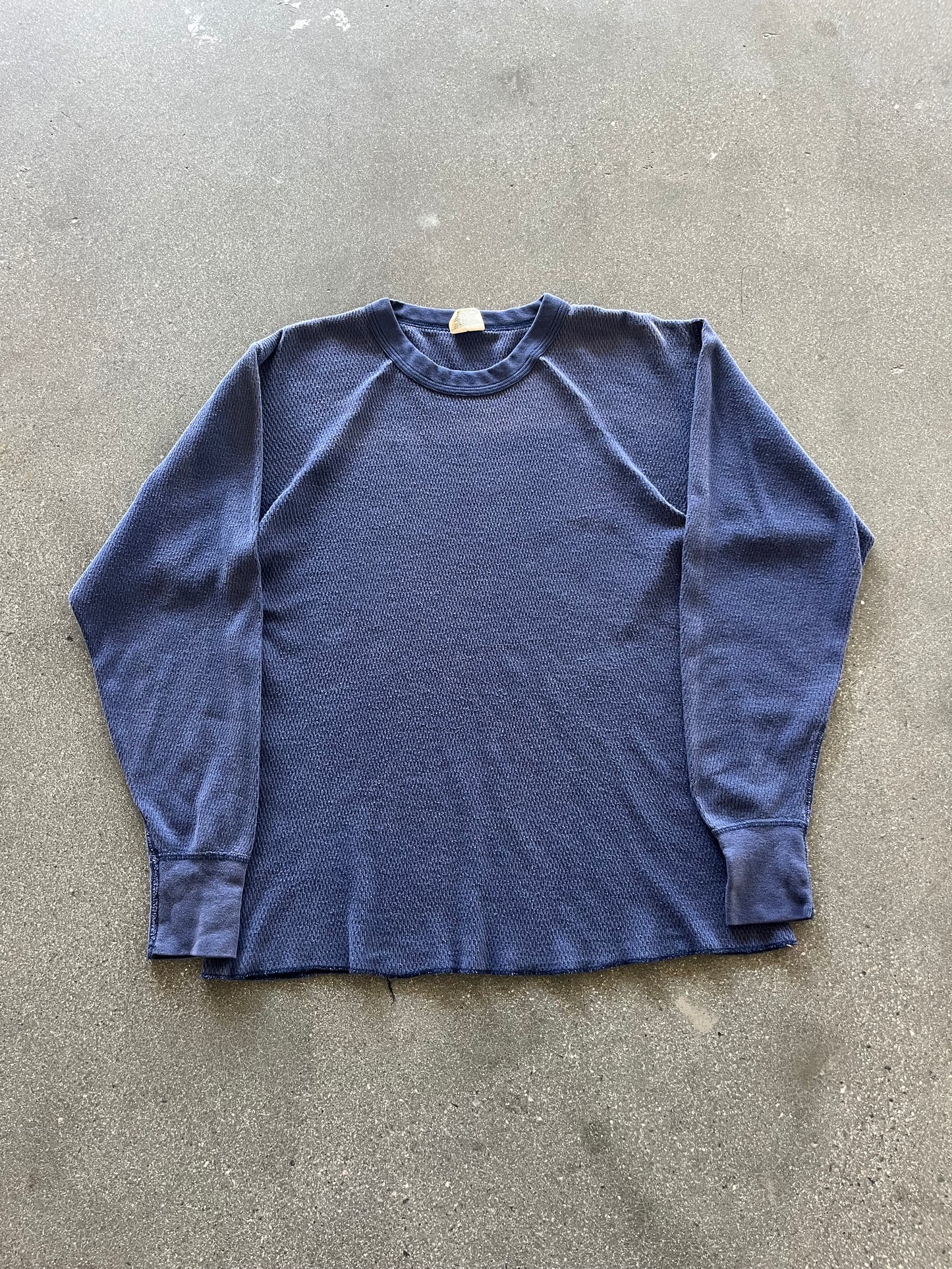 80’S FADED NAVY BLUE THERMAL - M