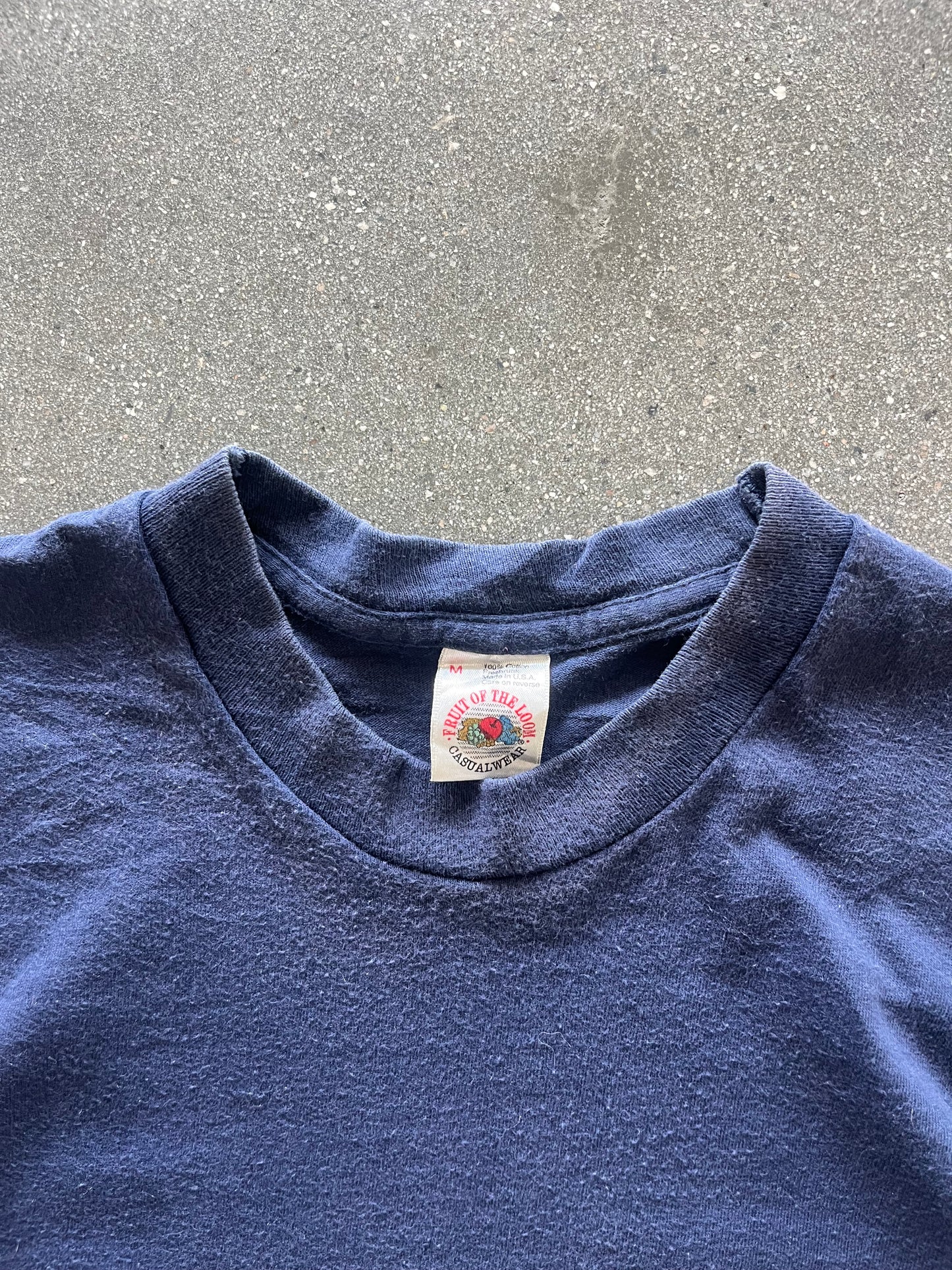 80’S FADED NAVY BLANK TEE - M/L