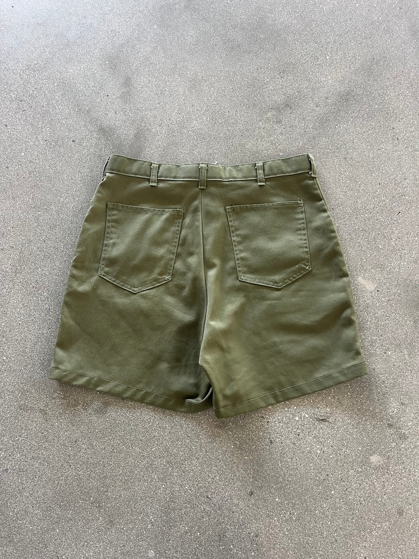 80’S OLIVE BOY SCOUT SHORTS - 33