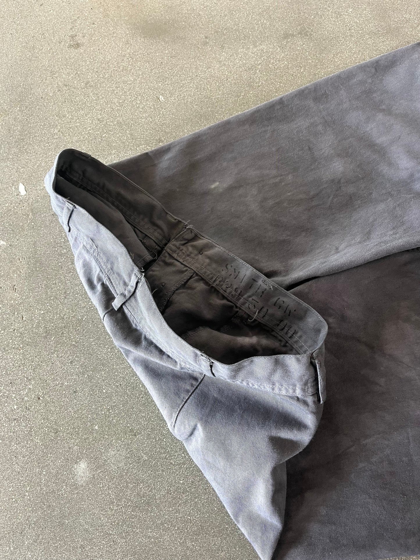 70’S CHARCOAL OVER DYED SAILOR PANTS - 32
