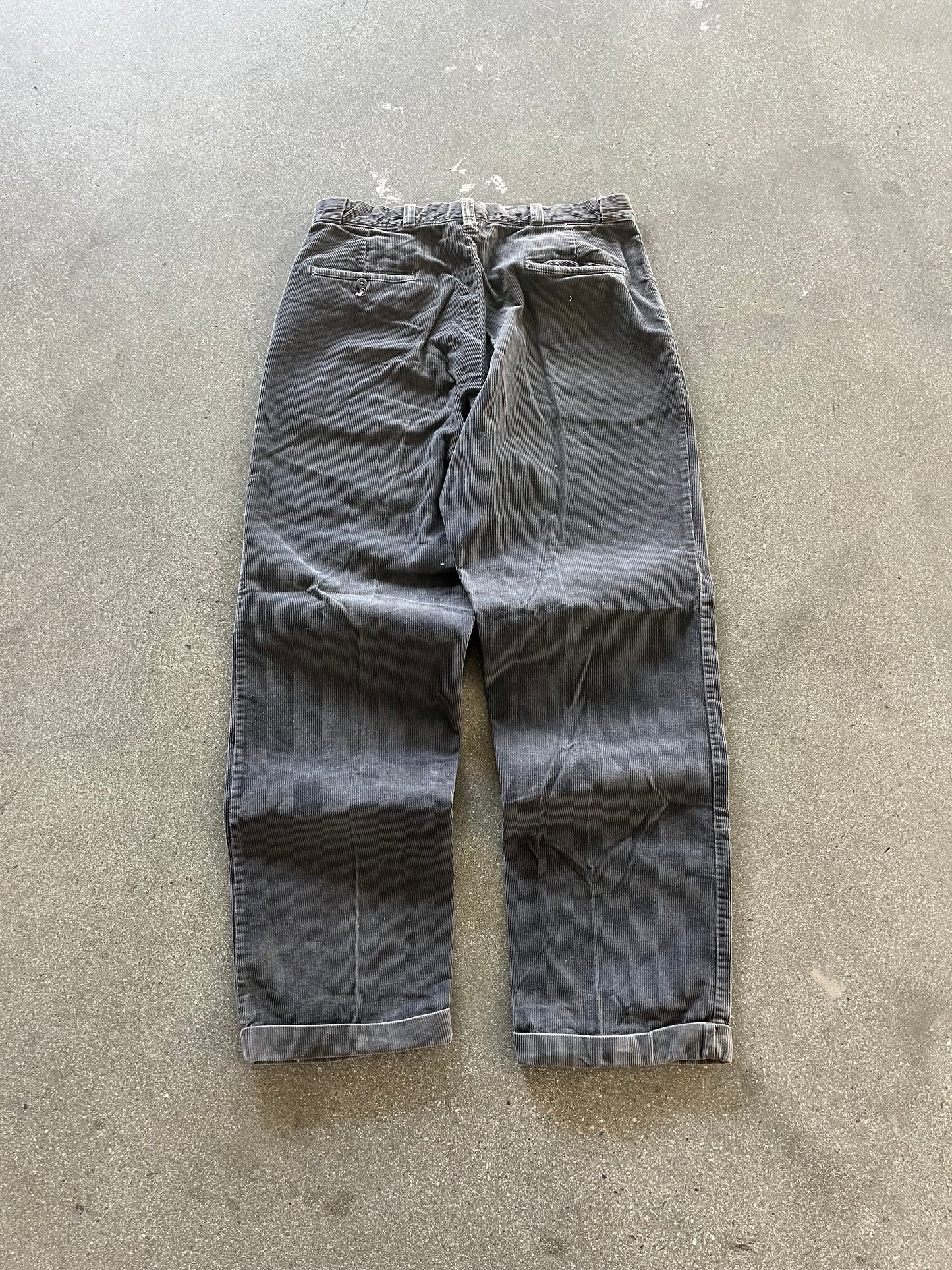 70’S BIG YANK CHARCOAL CORDUROYS - 34