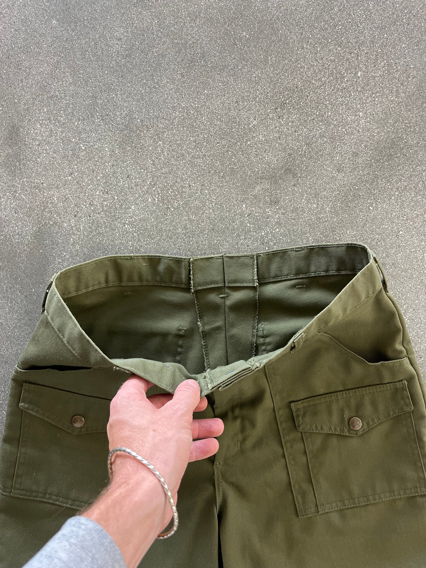 80’S OLIVE BOY SCOUT SHORTS - 33