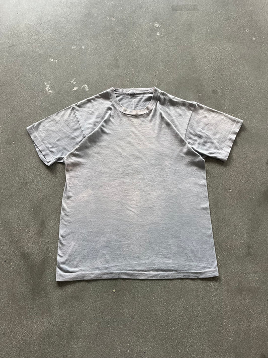 90’S CHARCOAL SUNFADED BLANK TEE - L