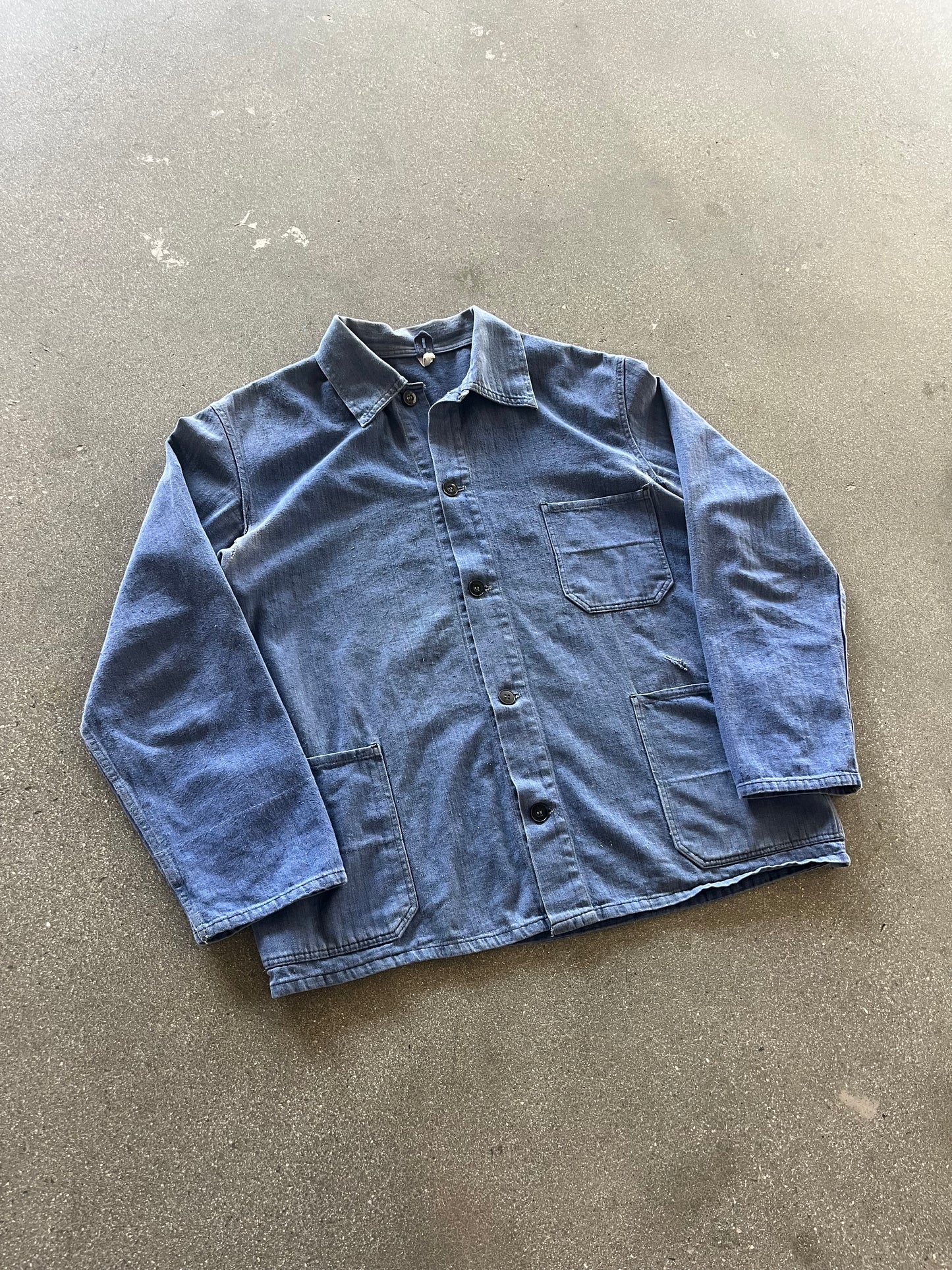 60’S FADED FRENCH CHORE JACKET - M/L