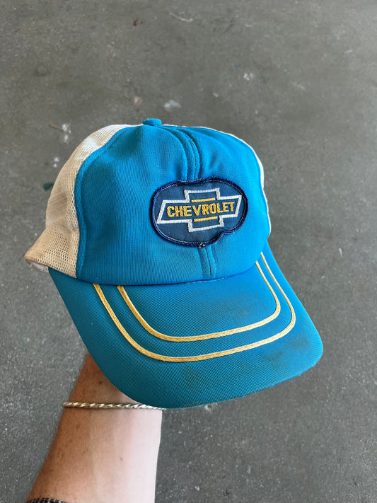 90’S BABY BLUE “CHEVROLET” TRUCKER - ONE SIZE