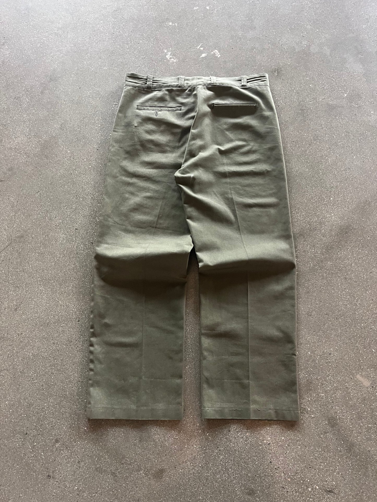 80’S MILITARY GREEN SEARS CHINOS - 36