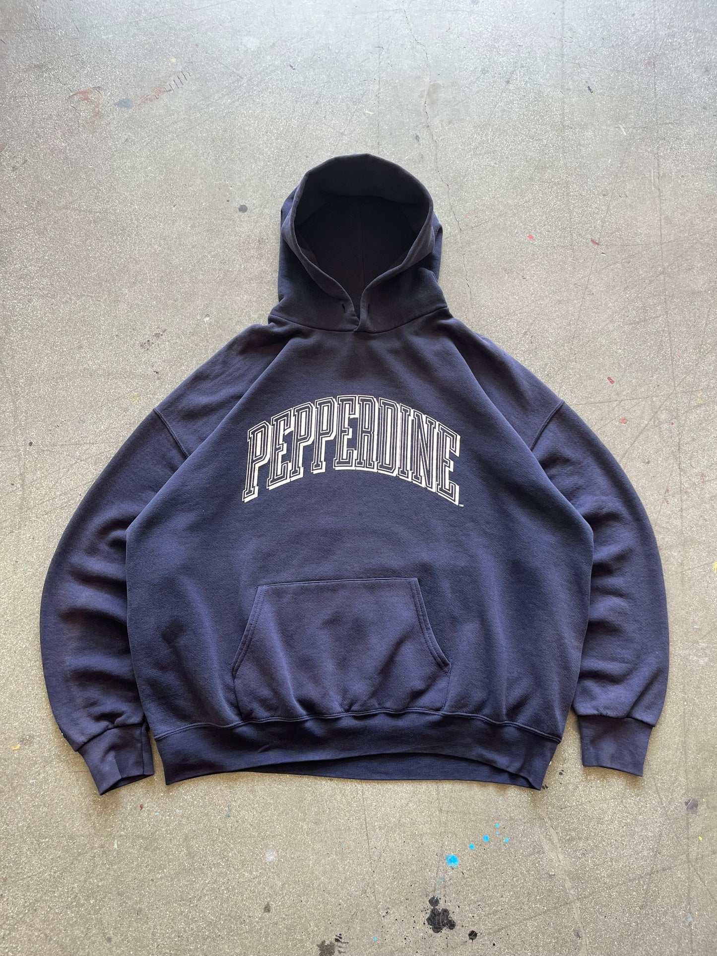 90’S NAVY BLUE “PEPPERDINE” HOODIE - BOXY XL/XXL