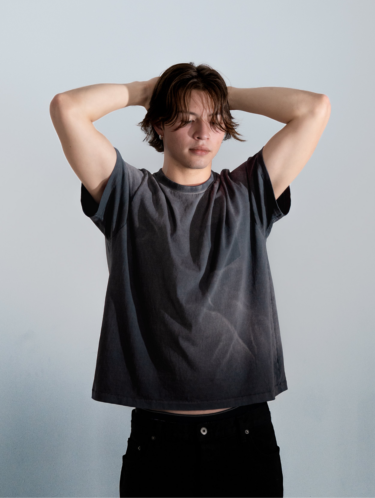 CHARCOAL GHOST POCKET TEE