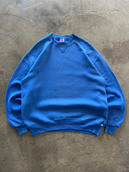 90’S PRIMARY BLUE RUSSELL ATHLETIC CREWNECK - BOXY L/XL