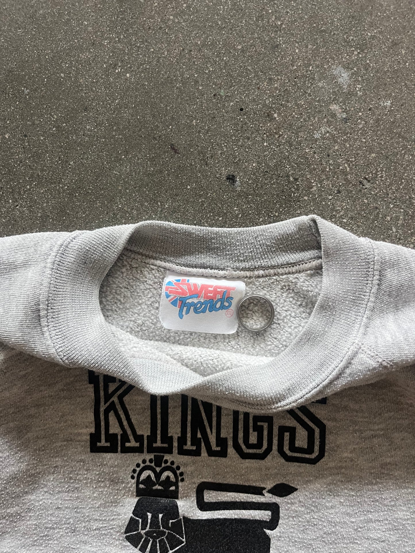 80’S RAGLAN “KINGS LONDON” CREWNECK - M