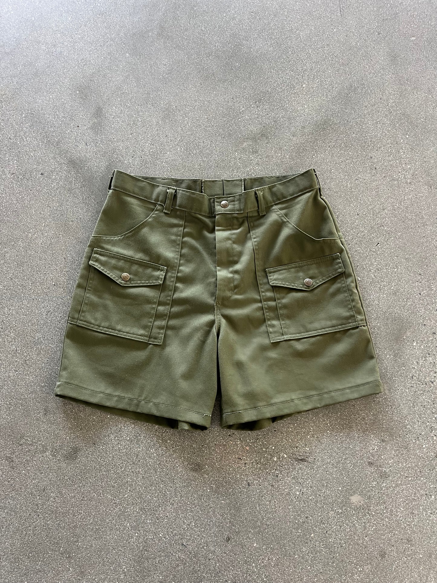 80’S OLIVE BOY SCOUT SHORTS - 33