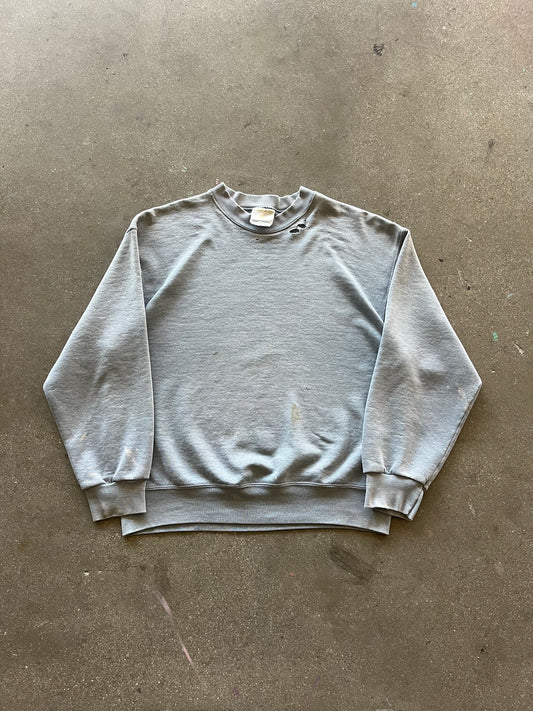 90’S FADED PALE BLUE CREWNECK - BOXY M/L