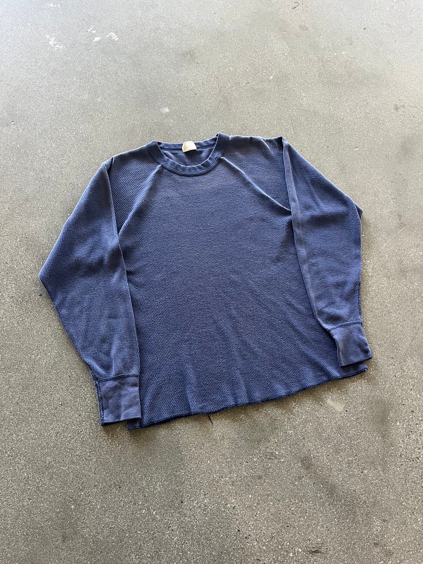 80’S FADED NAVY BLUE THERMAL - M